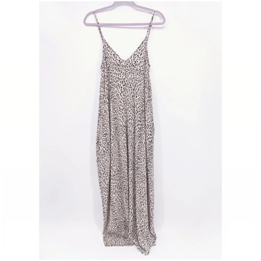 Lulu's Walk On the Wild Side Leopard Sleeveless Maxi Dress